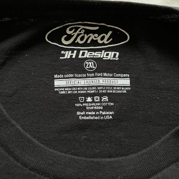 Ford Mustang Since 1964 Racing Graphic Black T-Shirt 100% Cotton XXL - Picture 4 of 8